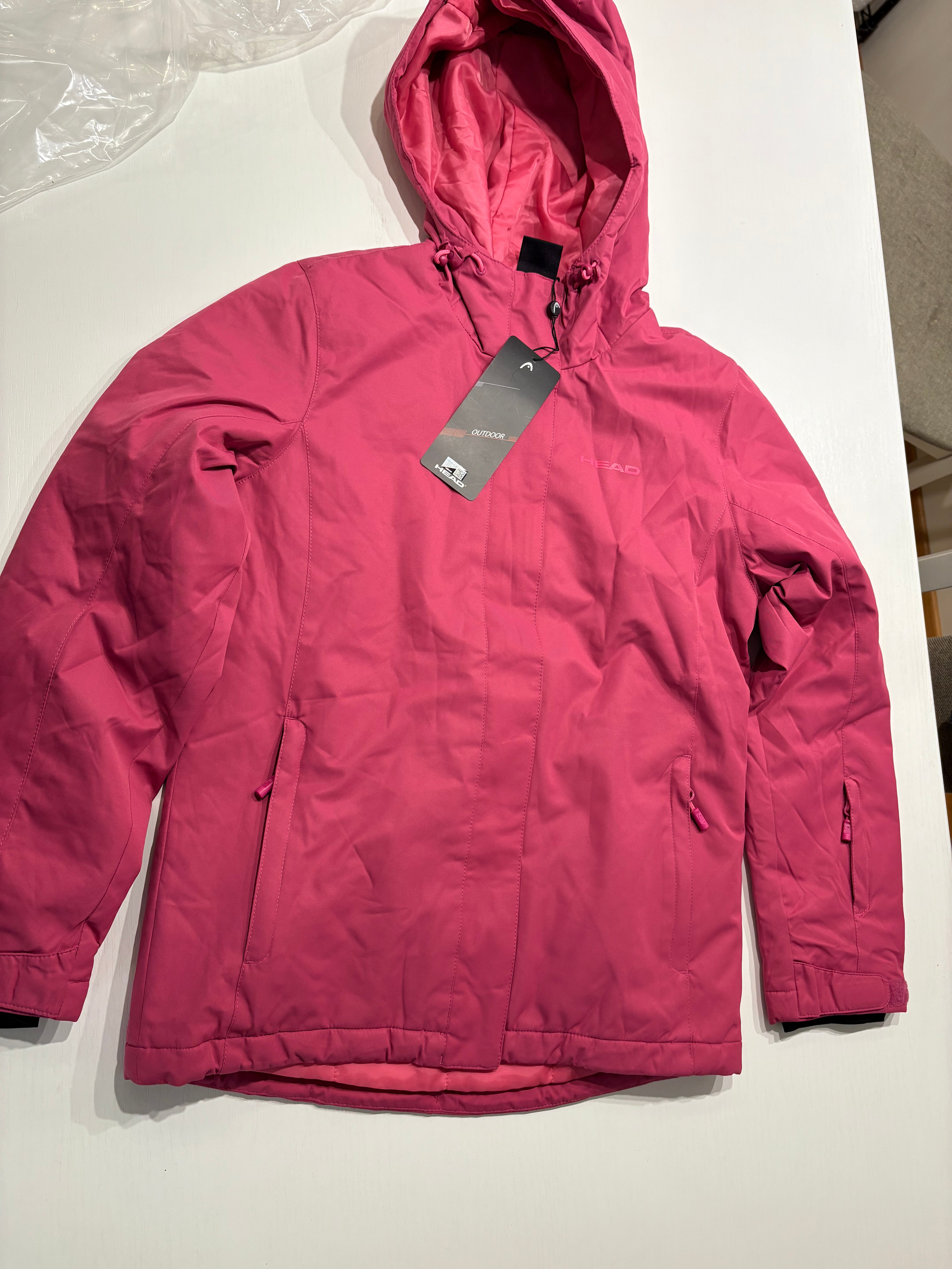 HEAD hooded B fuchsia ski jacket JKSK975 B size S M HEAD hooded B fuchsia ski jacket JKSK975 B size S M